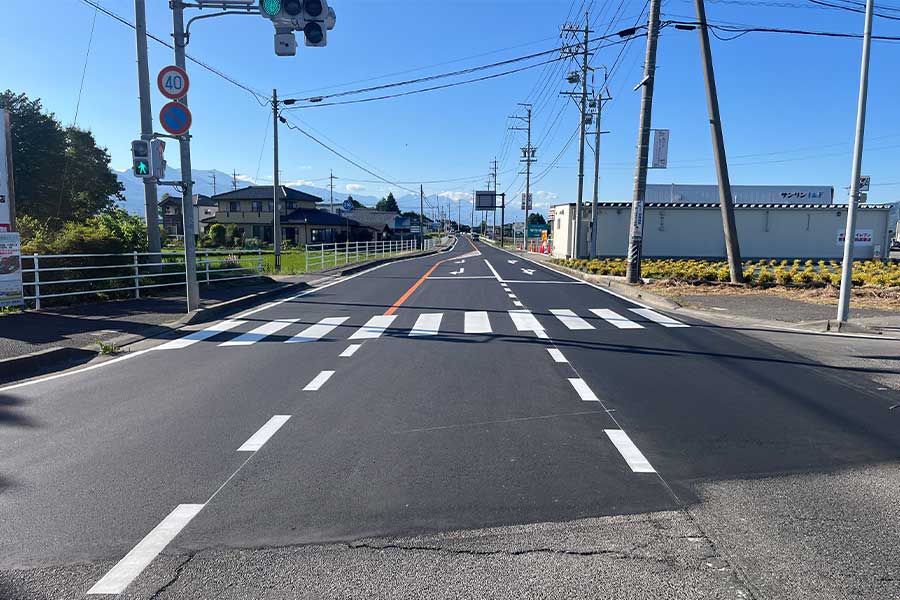 県道316号線　梓橋田沢停車場線　道路維持工事施工後